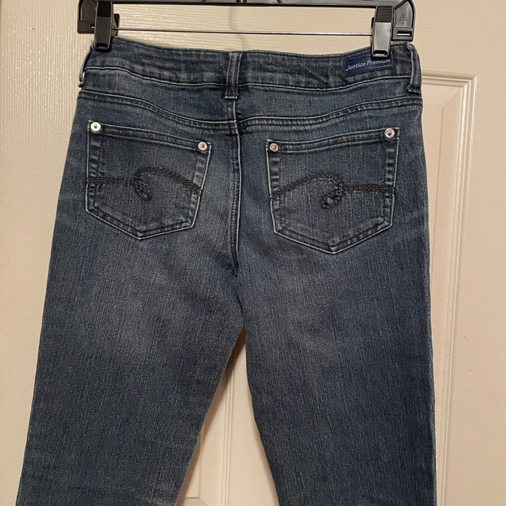 ✔️ Justice Premium patchwork Jeans Straight Leg size 16R